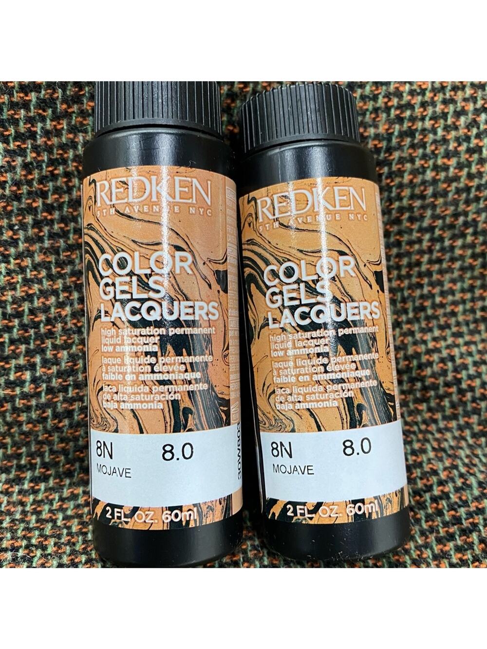 2pc lot Redken Color Gels Lacquers Mojave Brown 8.0 hair color NWT